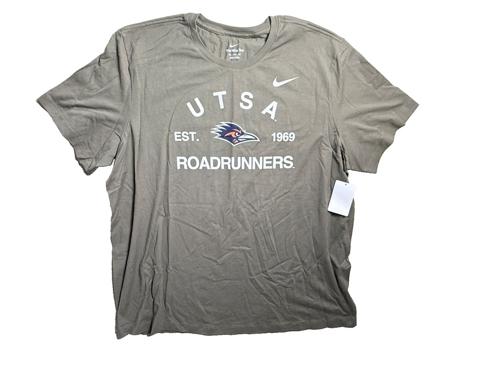 Nike UTSA University Texas San Antonio Olive Green T-Shirt 2XL XXL NEW Tags